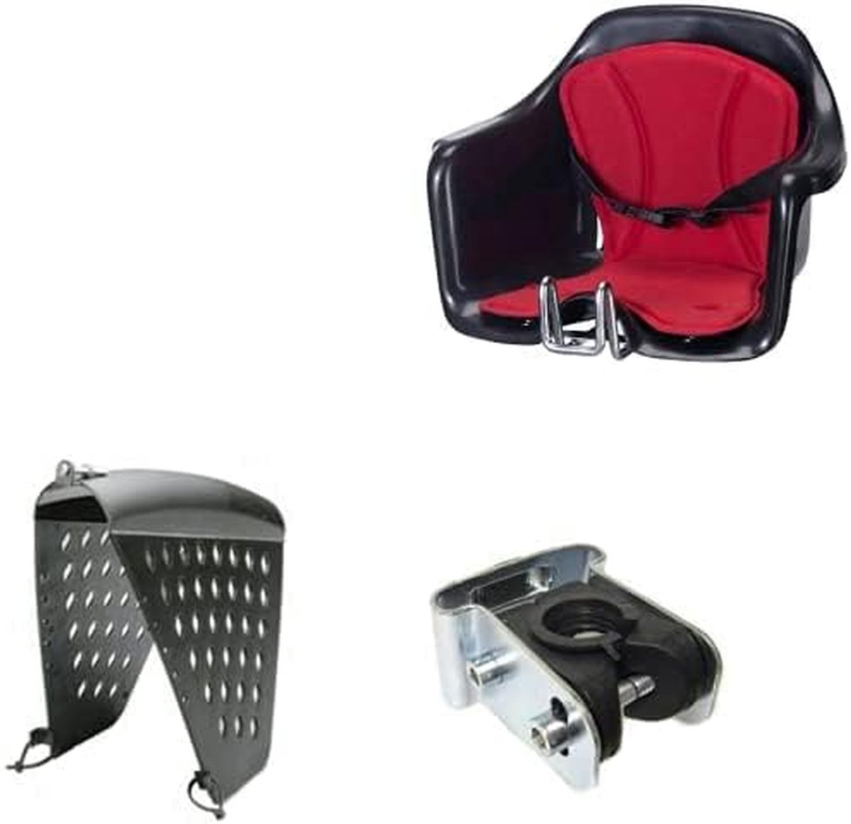 Kinderzitje Fiets - Voorzitje Kind - Veilig Vervoer - UV Bestendig - 34cm Breed - Zwart