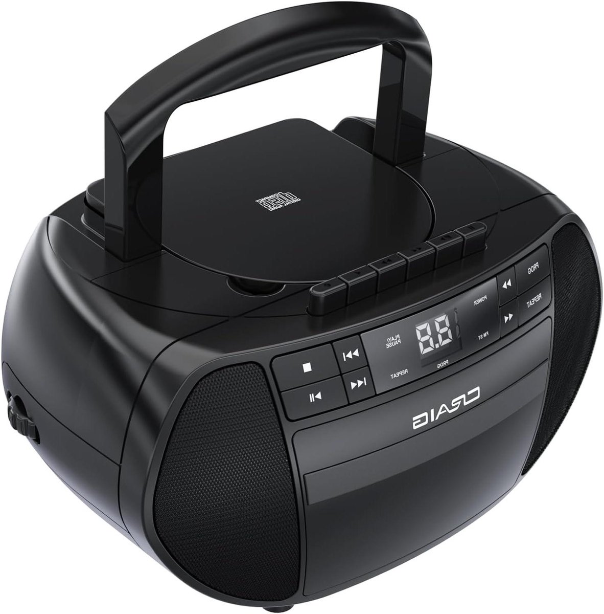 Draagbare CD Speler - Radio Cassette - Muziek Luisteren - Stereo Geluid - 22 x 12 x 24 cm - Zwart
