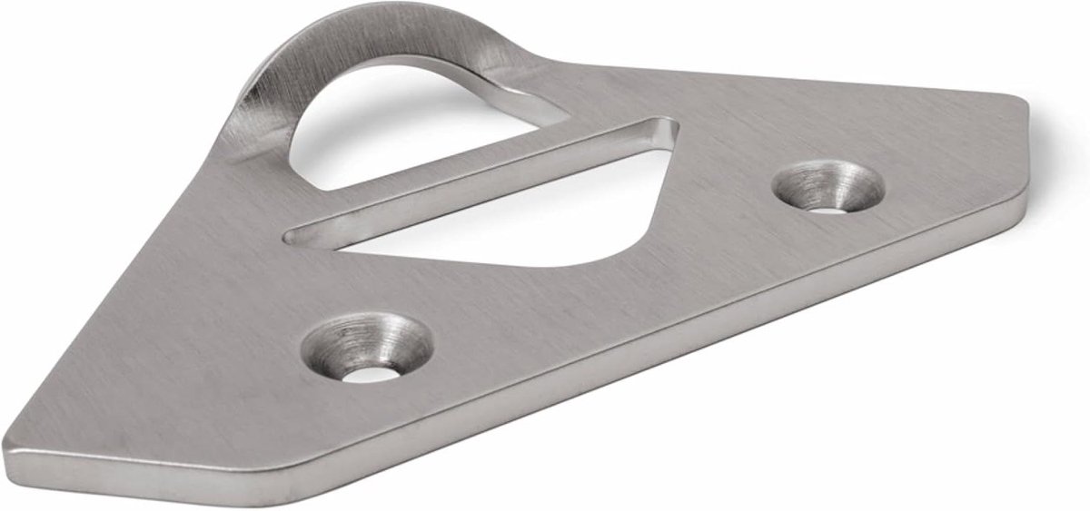 Koelbox Slotplaat - Flesopener Accessoire - Outdoor Keuken - Roestvrij Staal - 8 x 8 x 1.5 cm - Zilver