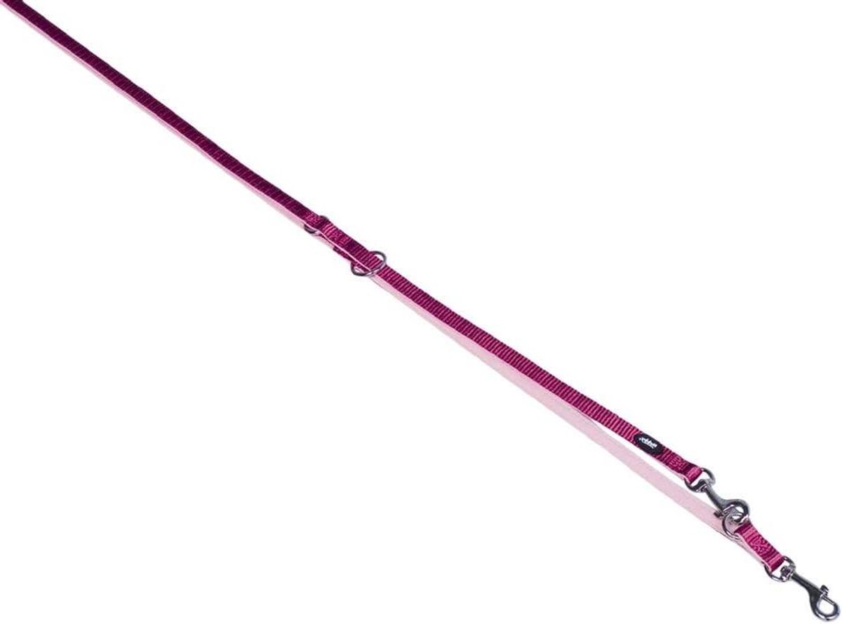 Hondenriem - Leiband - Dagelijkse wandeling - Zachte grip - 200 cm lang - Framboos