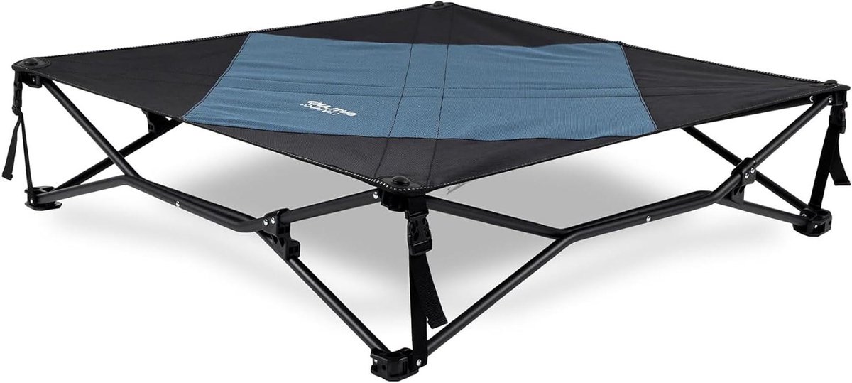 Huisdierenmand - Comfortabel bed - Buitenontspanning - Verhoogd ontwerp - 95 cm - Grijs