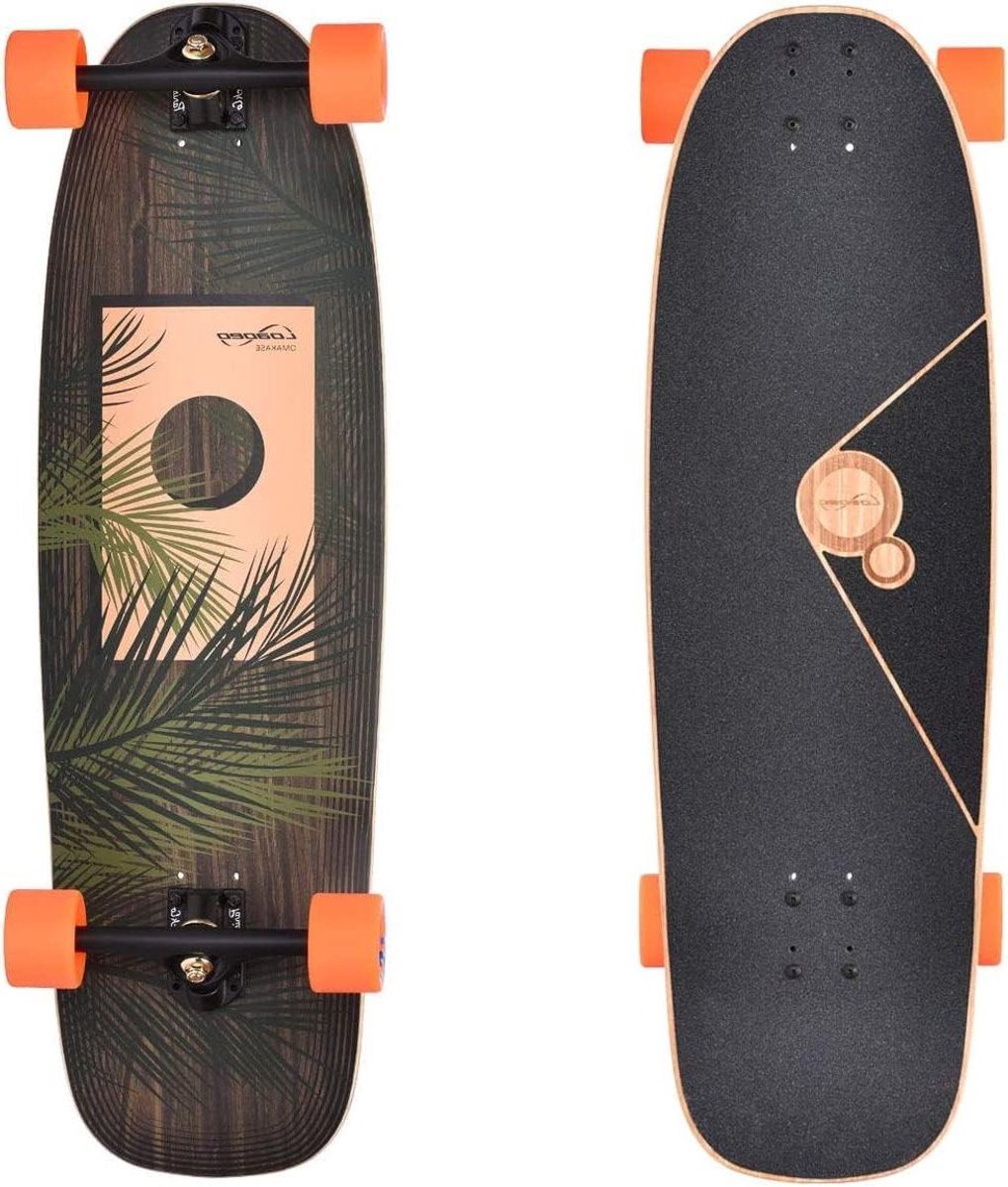 Compleet Longboard Bamboe Board Stadstransport Glasvezelversterkt 70 mm wielen Walnoot