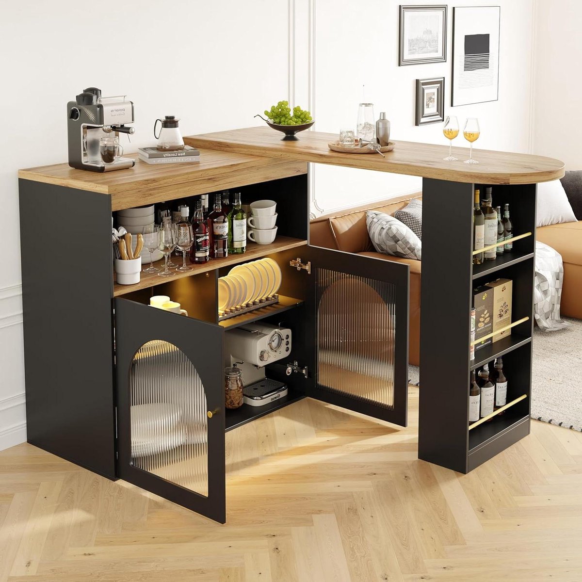 Bar Tafel - Bistro Meubel - Woonruimte Inrichten - 360 Graden Draaibaar - 138 x 39 x 105 cm