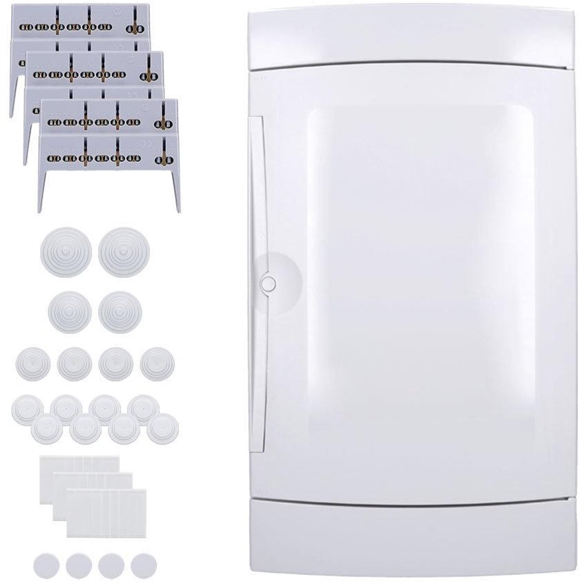 Verdeelkast Vochtige Ruimtes - Zekeringkast - Veilige Stroomvoorziening - IP65 Waterdicht - 42 Modules - Lichtgrijs
