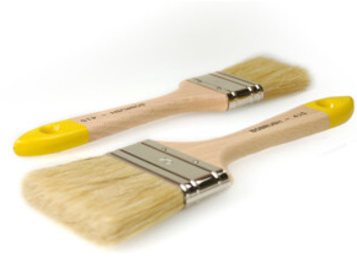 Bobrush Platte Kwast blond 70mm-hobby hout