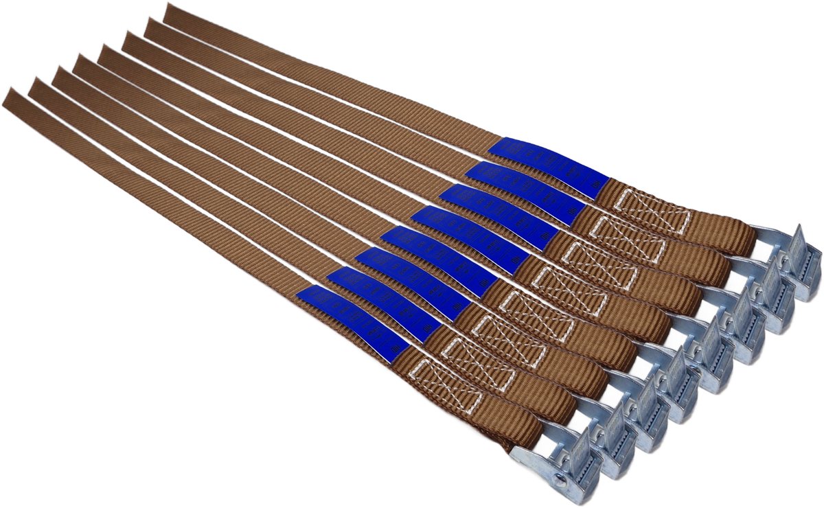 BCF-Products - Spanbanden - 40 cm- 8 stuks - Bruin - Spanbandjes - Spanband Fiets - Bindriemen - Fietsriempjes