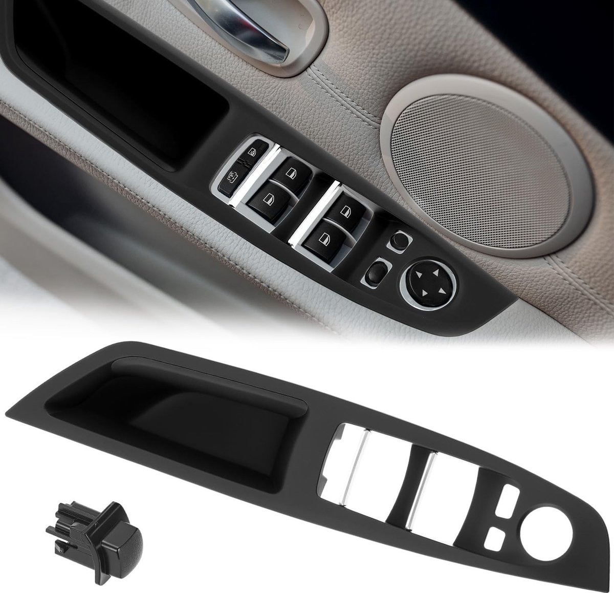 Zwarte Deurgrepen Paneel voor BMW 5 Serie F10/F11/F18 (2011-2016) - Hoogwaardige Vervangingen, Eenvoudige Installatie, Duurzaam Ontwerp