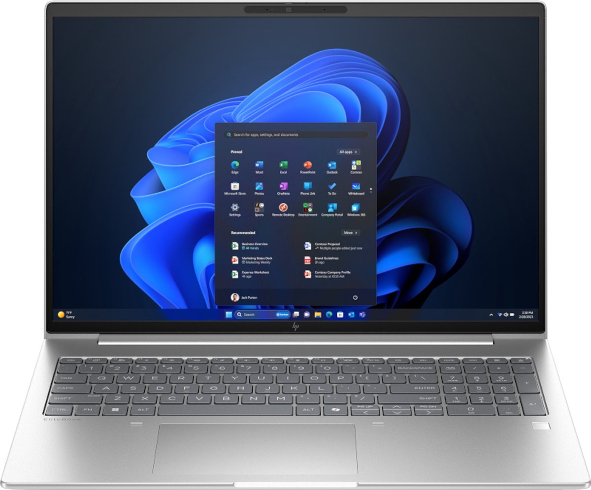 HP EliteBook 6 G1i 16 AI PC Intel Core Ultra 5 235U Laptop 40,6 cm (16") WUXGA 16 GB DDR5-SDRAM 512 GB SSD Wi-Fi 6E (802.11ax) Windows 11 Pro Zilver