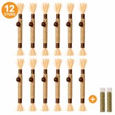 Jelka - Matatabi stokjes voor katten + 50GR catnip - Eetbaar - Gebitsreiniging - Speelgoed - Kattenkruid - catnip - 12 stuks - Kattenspeelgoed - Kattenspeeltje