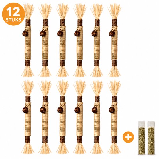 Jelka - Matatabi stokjes voor katten + 50GR catnip - Eetbaar