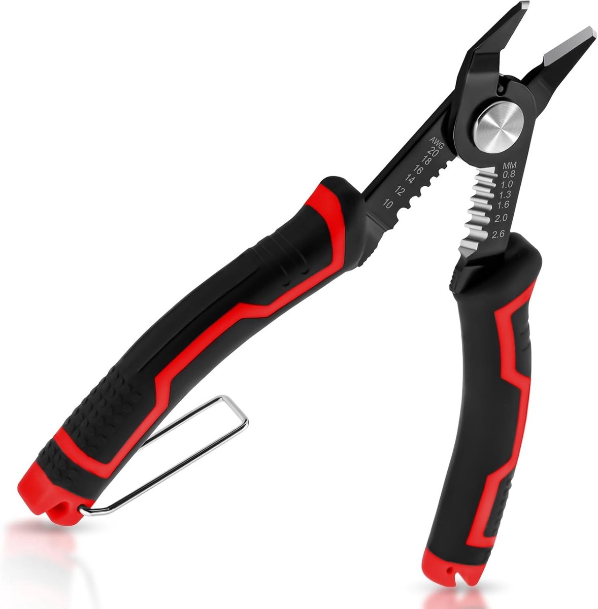 3-in-1 Striptang en Kniptang voor 10-20 AWG Kabels, Multifunctionele Handtool met Verstevigde Grip voor Elektronica en Doe-Het-Zelf Projecten