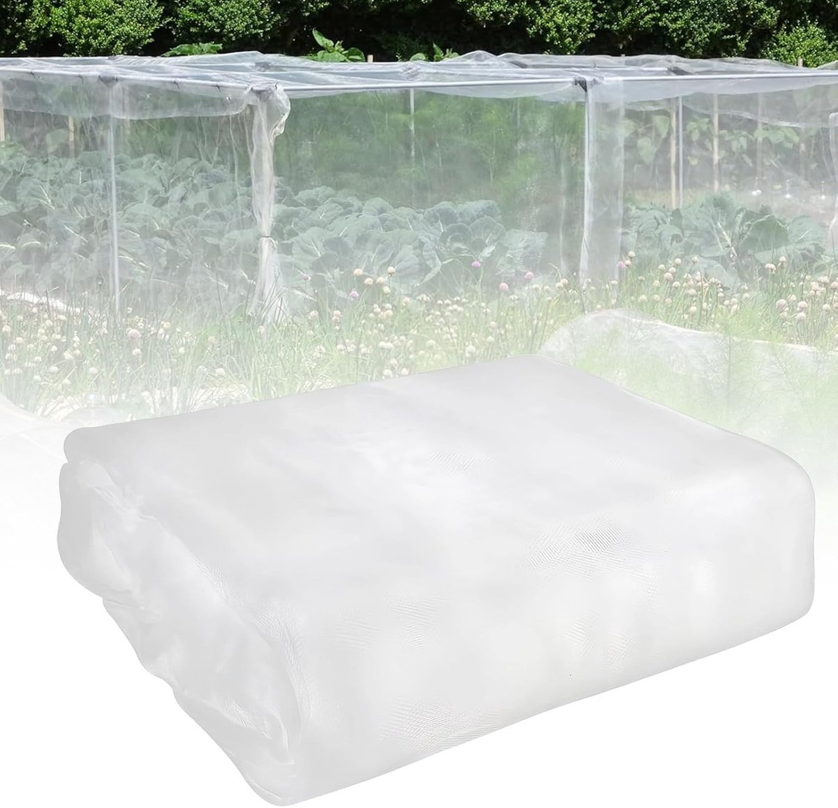 Insectenbeschermnet 3 x 6 m - Groene Tuinnet voor Groenten, Fruit en Bloemen met Fijne 60 Mesh Bescherming
