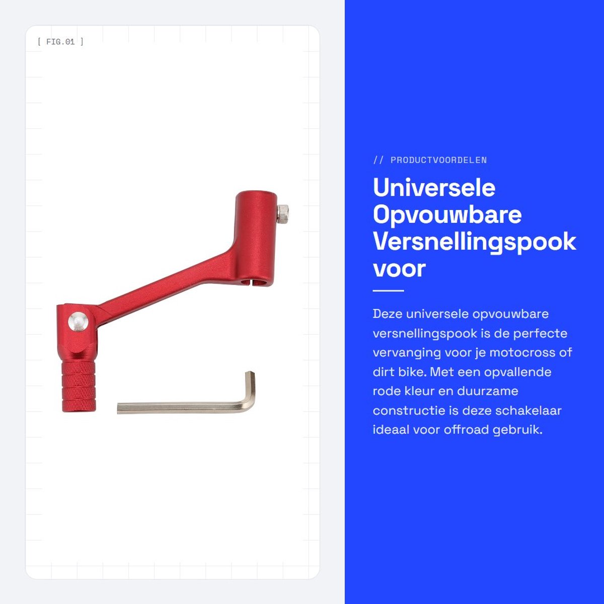 Inovra - Universele Opvouwbare Versnellingspook voor Offroad Bikes