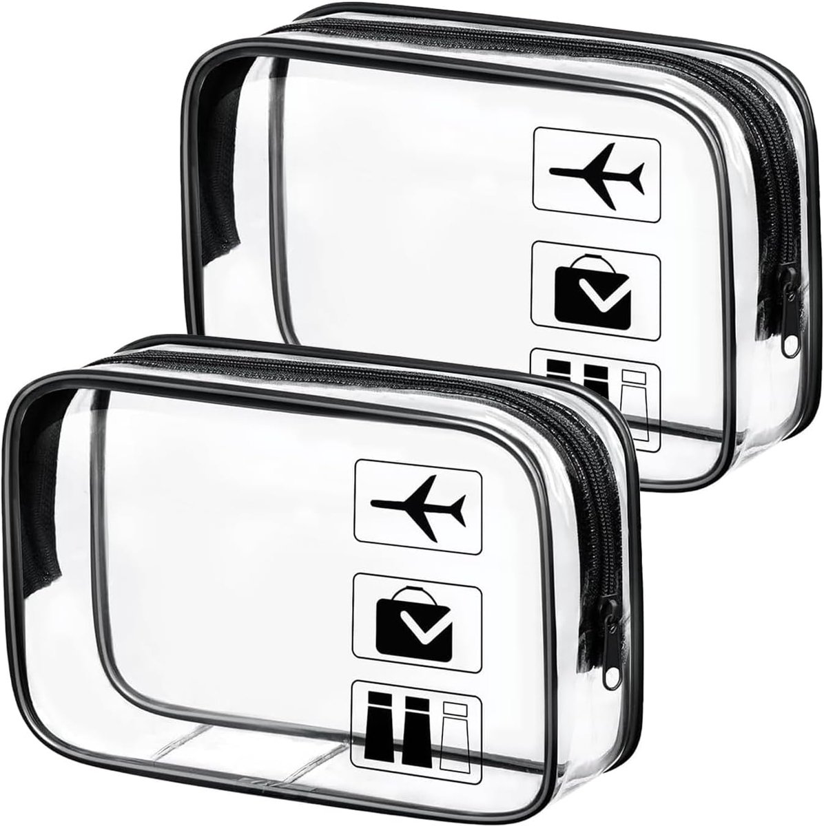 Thijox - Transparante Toilettas - Waterdichte Make-uptas - PVC Reiswaszakken - TSA-Goedgekeurd - Voor Mannen en Vrouwen - Ideaal voor Vakantie, Campin