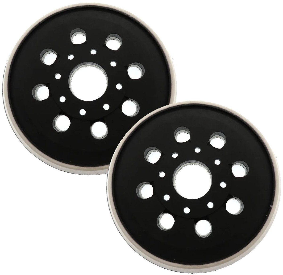 Inovra - Schuurdiscs - Velcro Schuurpapier - 125 mm - Zwart - Aluminium Oxide - Voor elektrische schuurmachines - 2 stuks