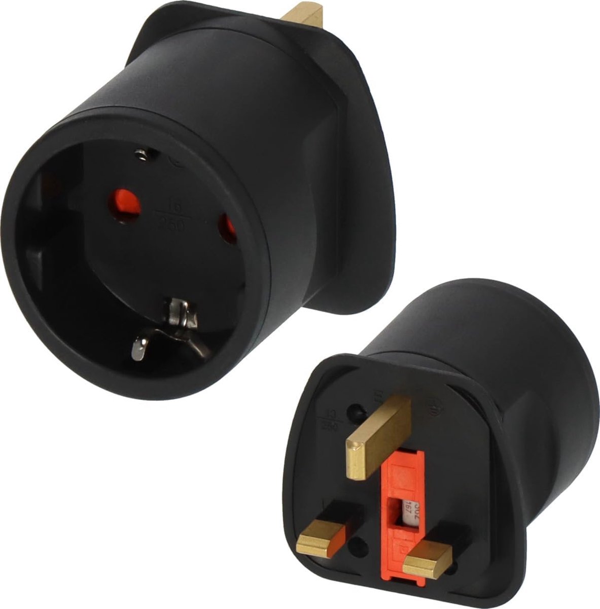 Thijox - Reisadapter Geaarde Stekker GB, Zwart, 20m - Ideaal voor Camping, Vakantie, Thuisgebruik, Wereldwijd Compatibel, Duurzaam en Veilig