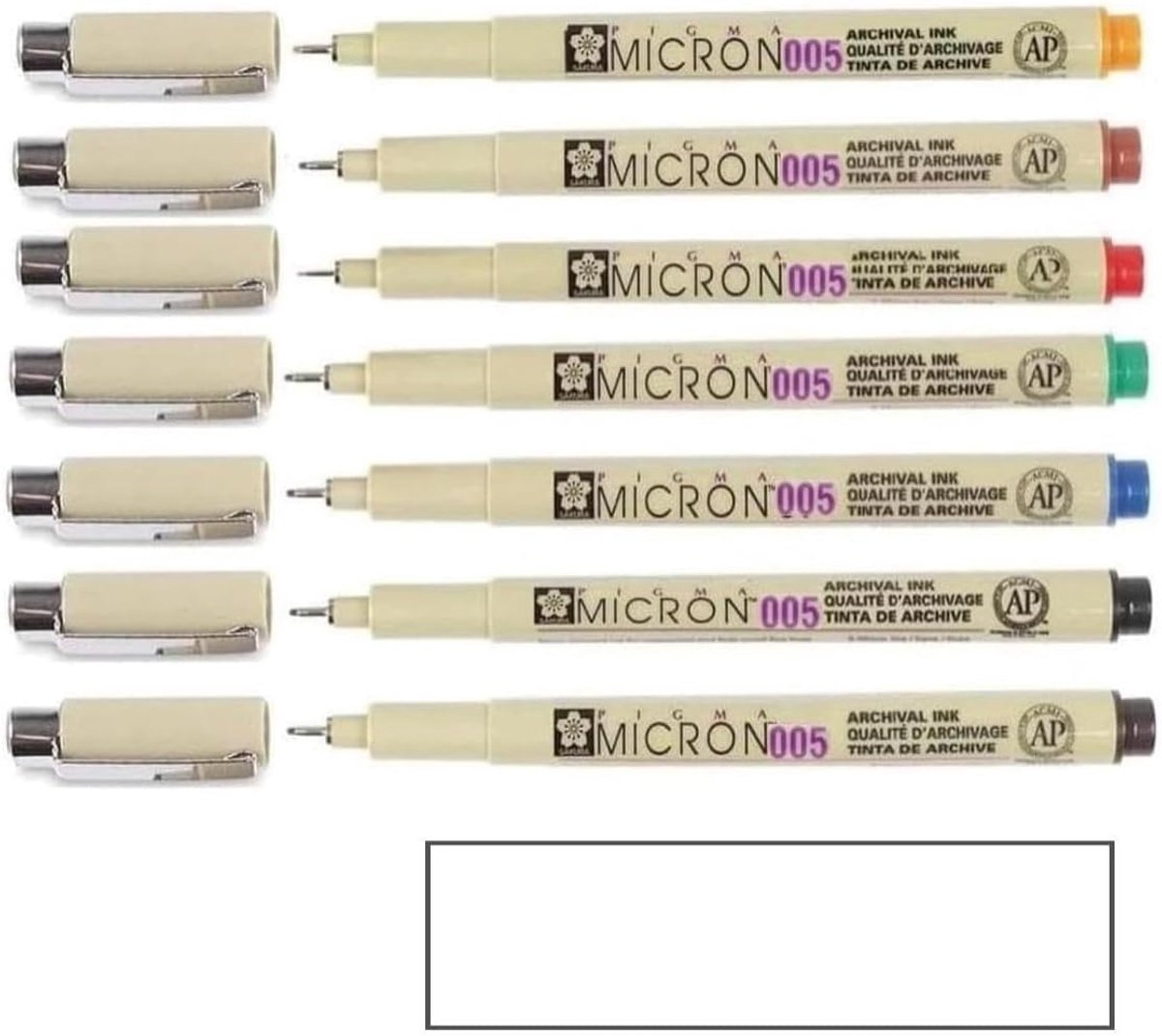 Thijox - Pigma MICRON Fineliners Set van 7 Kleuren - Ultra Fijne Pennen voor Tekenen, Schrijven, Kalligrafie en Creatief Werk - Perfect voor Kunstenaa