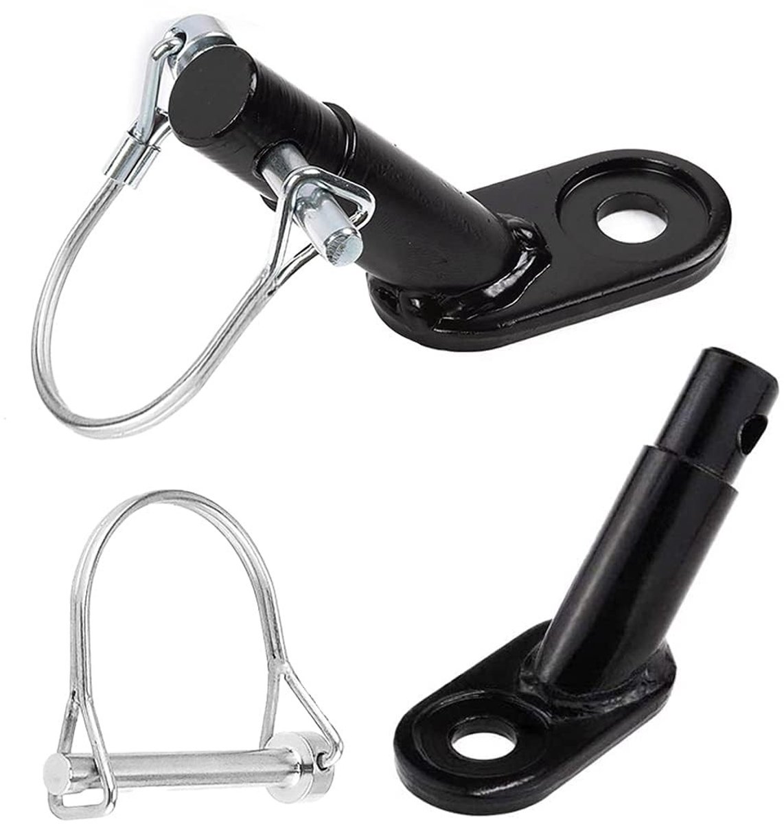 Dailygoods- Fietsaanhangerbevestiging - 2 Stuks - Universele Bevestiging - Trekhaak voor Fietsaanhanger - Duurzaam Staal - Zwart - Eenvoudige Installatie - Fietskoppeling