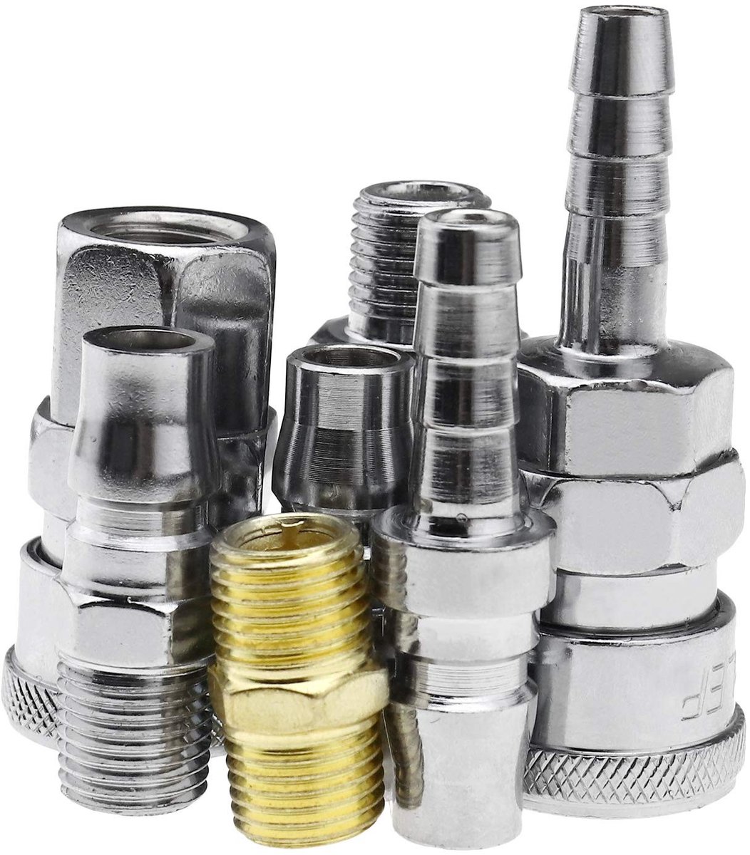 Dailygoods- Luchtslang Hoogwaardige Prestaties - Luchtslang Compressor - Luchtslang Koppeling - Pneumatische Snelsluitingen - Luchthulpmiddelen - Eenvoudig te Installeren - Luchtkoppeling