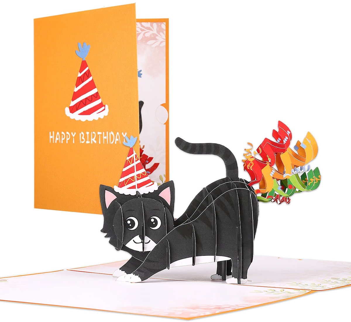 Dailygoods - Pop-upkaart 3D verjaardagskaart grappige Happy Birthday-kaart katten pop-up kaart verjaardag voor vrouwen mannen meisjes jonge zus vriendin zoon