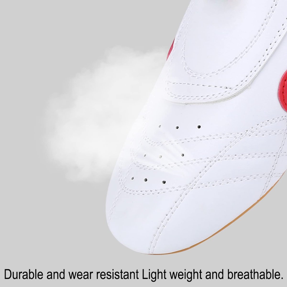 Dailygoods - Taekwondo Schoenen - Unisex Sport Schoenen - Lichtgewicht en Ademend - Wit en Rood - Voor Kinderen en Volwassenen - Perfect voor Kung Fu...
