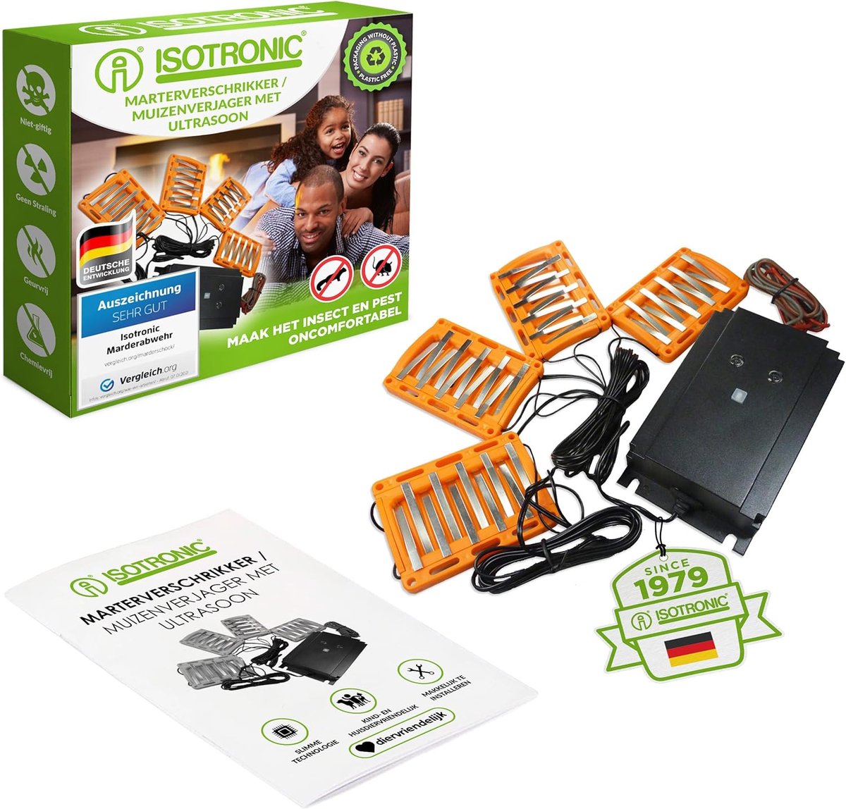 SnelShoppen - Automarterverjager 12V - Hoogspanning, LED-knipperlicht & Ultrasoon Geluid - Waterdicht & CAN-BUS-Compatibel - 1 Stuk