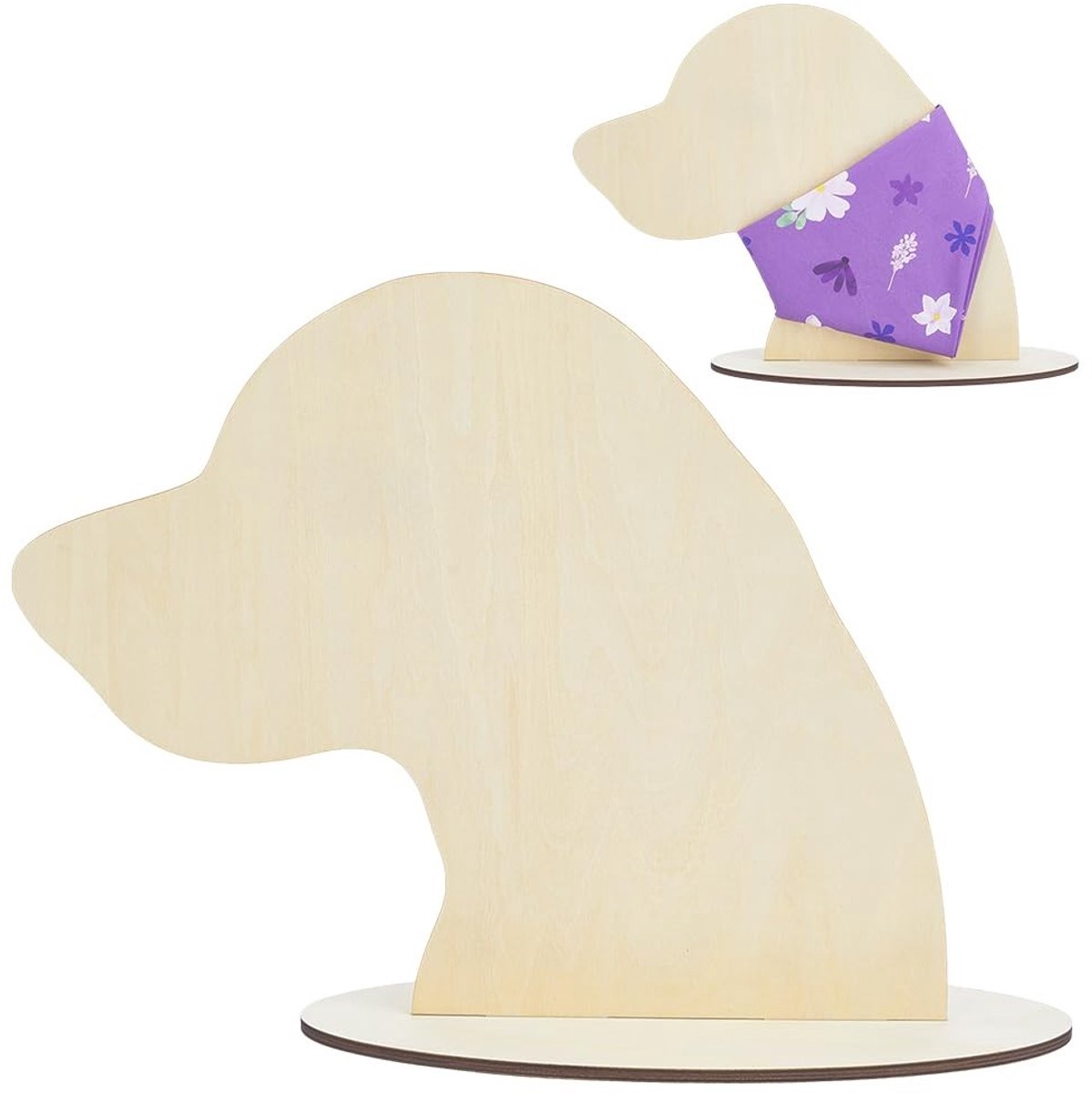Dailygoods- Hond Silhouet Displaystandaard Houten - Sjaal Houder - Craft Show Display - Fotografie Rekwisieten - 34x10x24,5cm - 1 stuk - Hondenstandaard