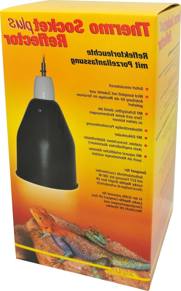 Verwarming Fitting - Lamp Houder - Terrarium Verlichting - Met Beschermrooster - Groot Formaat - Zwart