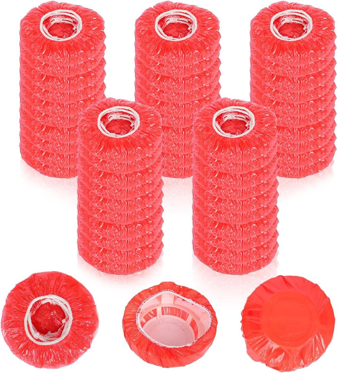 Rookmelder Covers - Alarm Beschermers - Tijdens Klussen - Universele Pasvorm - 50 Stuks - Rood