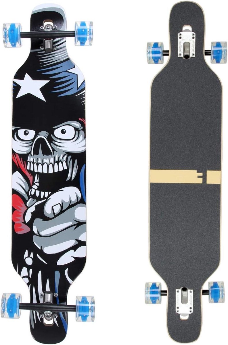 Camber Longboard Cruiser Board Soepel Rijden Esdoornhout Constructie 106 cm Lengte