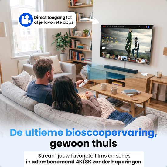 Koppel met Google Assistant, kijk Netflix op een tv met de Siltcon Android TV Box.