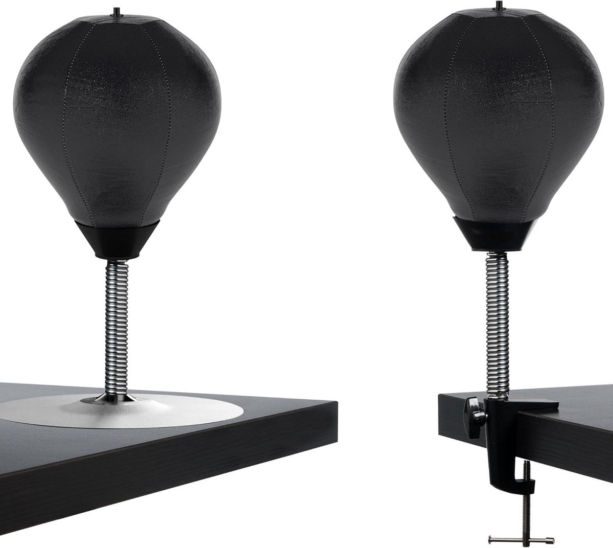 Desktop Bokszak - Mini Bokszak - Stress verminderen - Sterke klembevestiging - 21 cm - Zwart