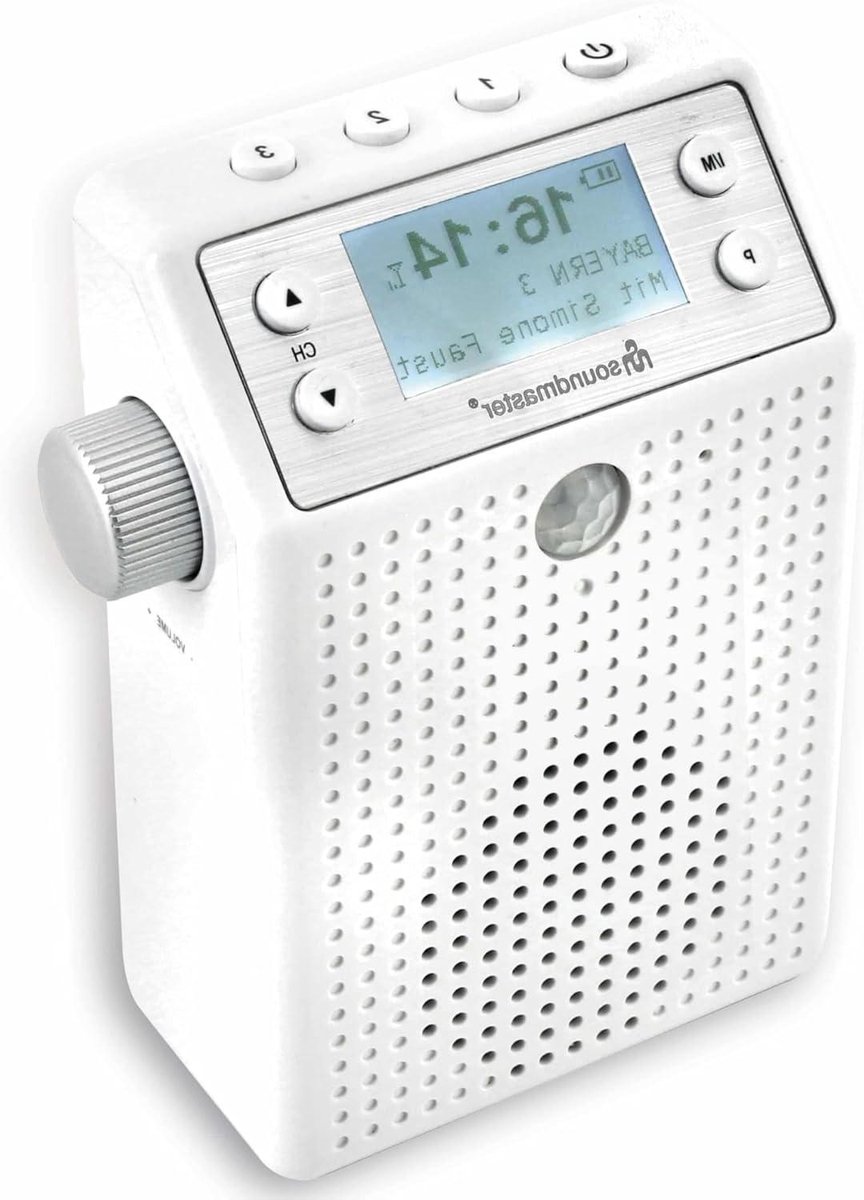 Stekker Radio - DAB FM - Badkamer Gebruik - Met Bewegingssensor - 3 Watt RMS - Wit