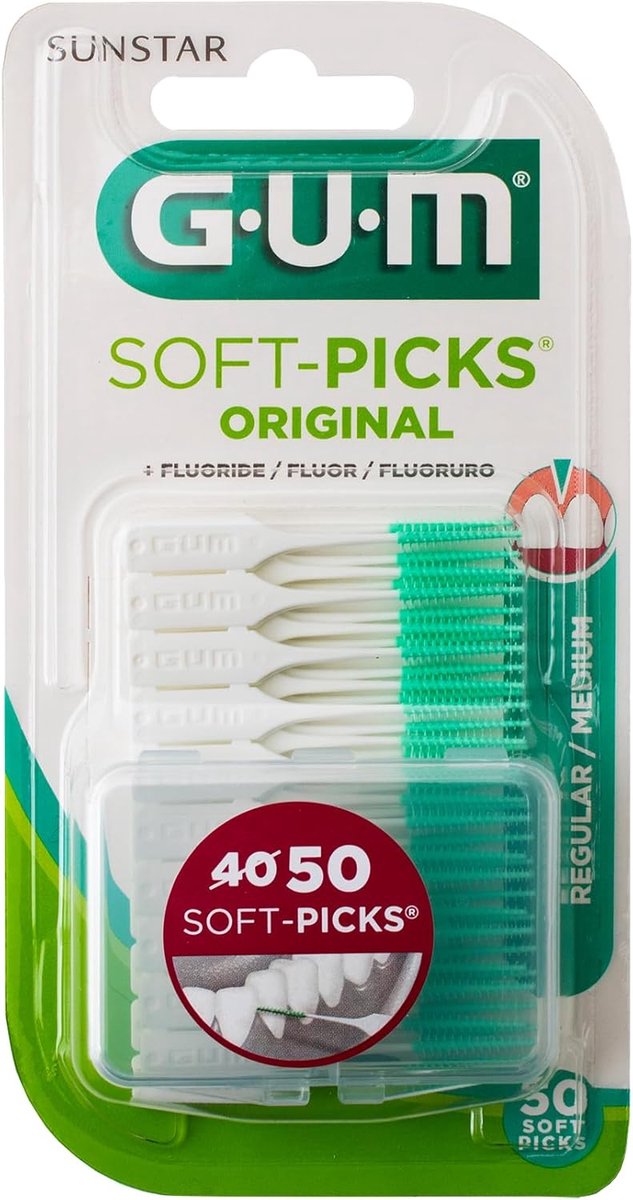 Thijox - Gum 158155 Soft Picks Tandenborstel - Origineel - Normaal - 50 Stuks - Ideaal voor Dagelijks Gebruik, Reizen, en Gezond Tandvlees