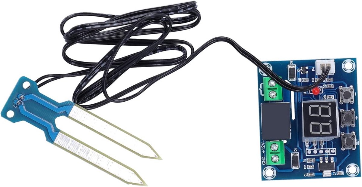 Slimme Bodemsensor voor Planten, DC12V Vochtigheidscontroller met Digitaal Display voor Optimaal Plantenonderhoud