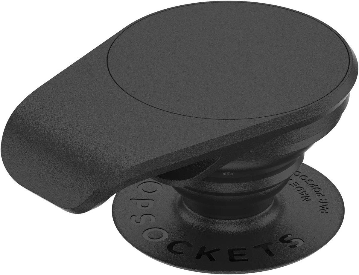 Thijox - PopSockets PopGrip Opener - Uittrekbare Smartphone Greep met Verwisselbare Flesopener PopTop - Zwart - Ideaal voor Feest, Camping en Keuken