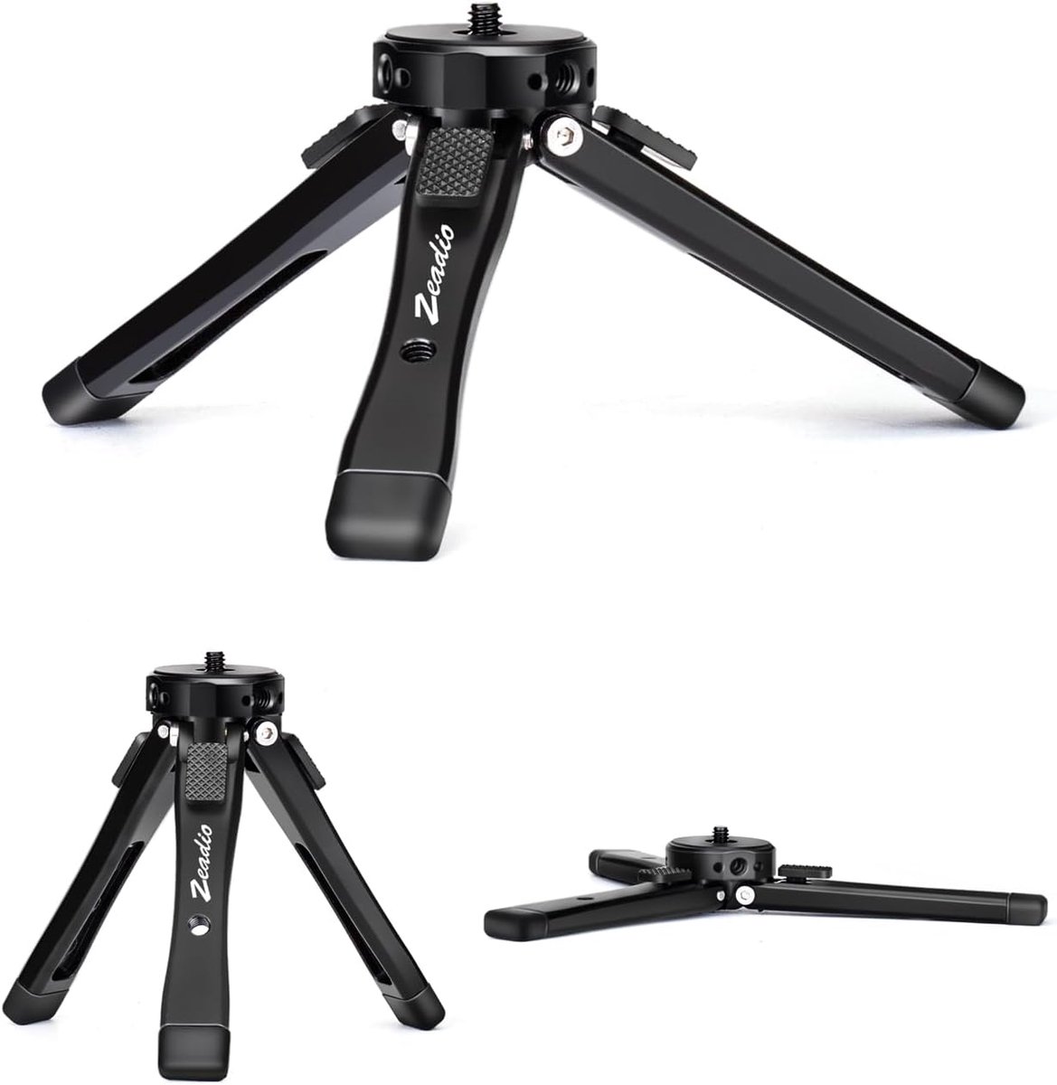 Thijox - Metalen Camera Mini Statief - Verstelbare Hoogtes Desktop Vlog Statief voor Smooth 4, Osmo Mobile, Ronin-S, Vimble 2 - Stevig en Stabiel - Ma