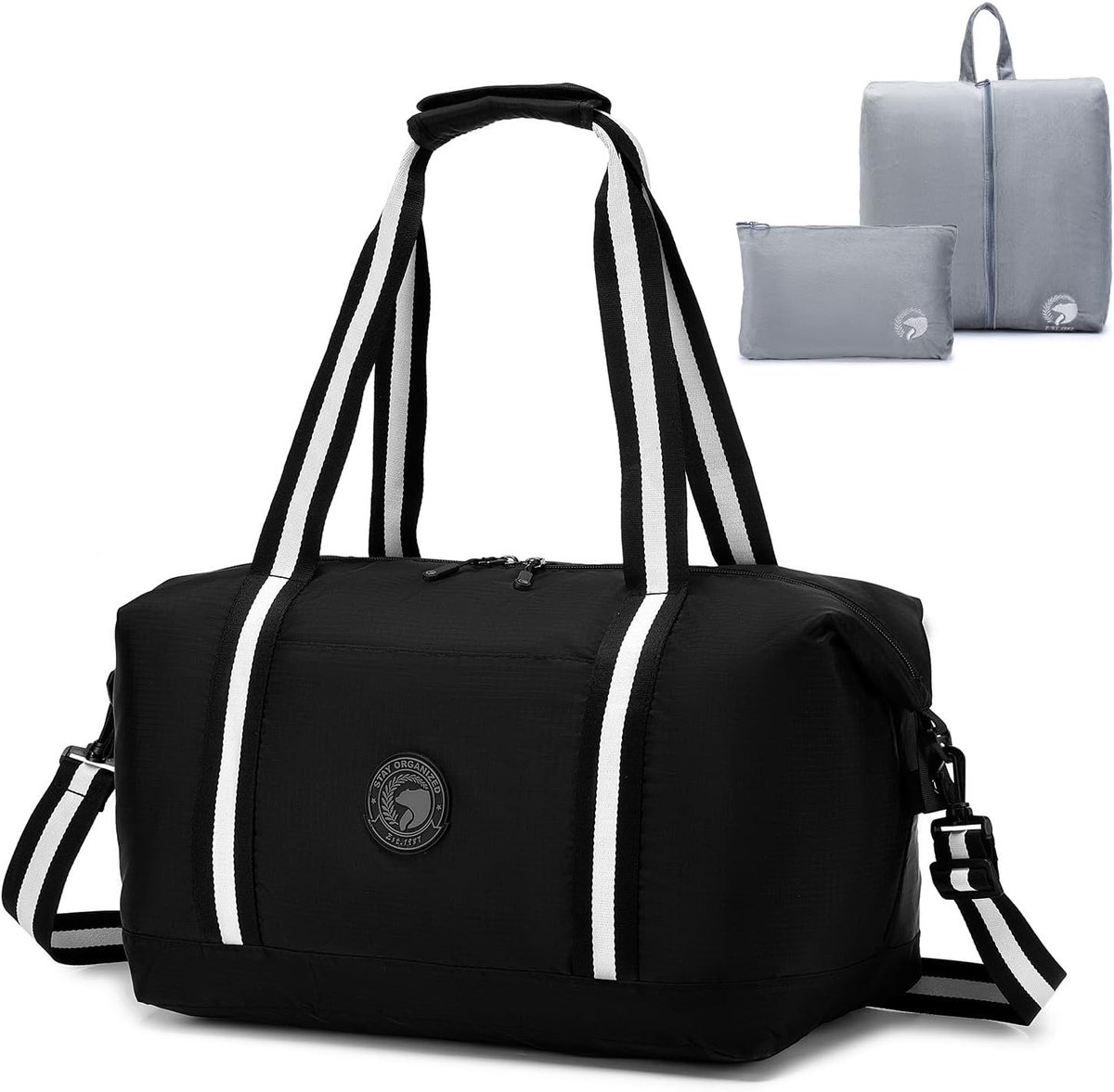 Reisweekendtas 25L Handbagage 40x30x20 voor Wizzair en Transavia - Waterdichte Duffle Bag voor Sport, Fitness en Weekenduitjes met Toilettas en Schoenentas
