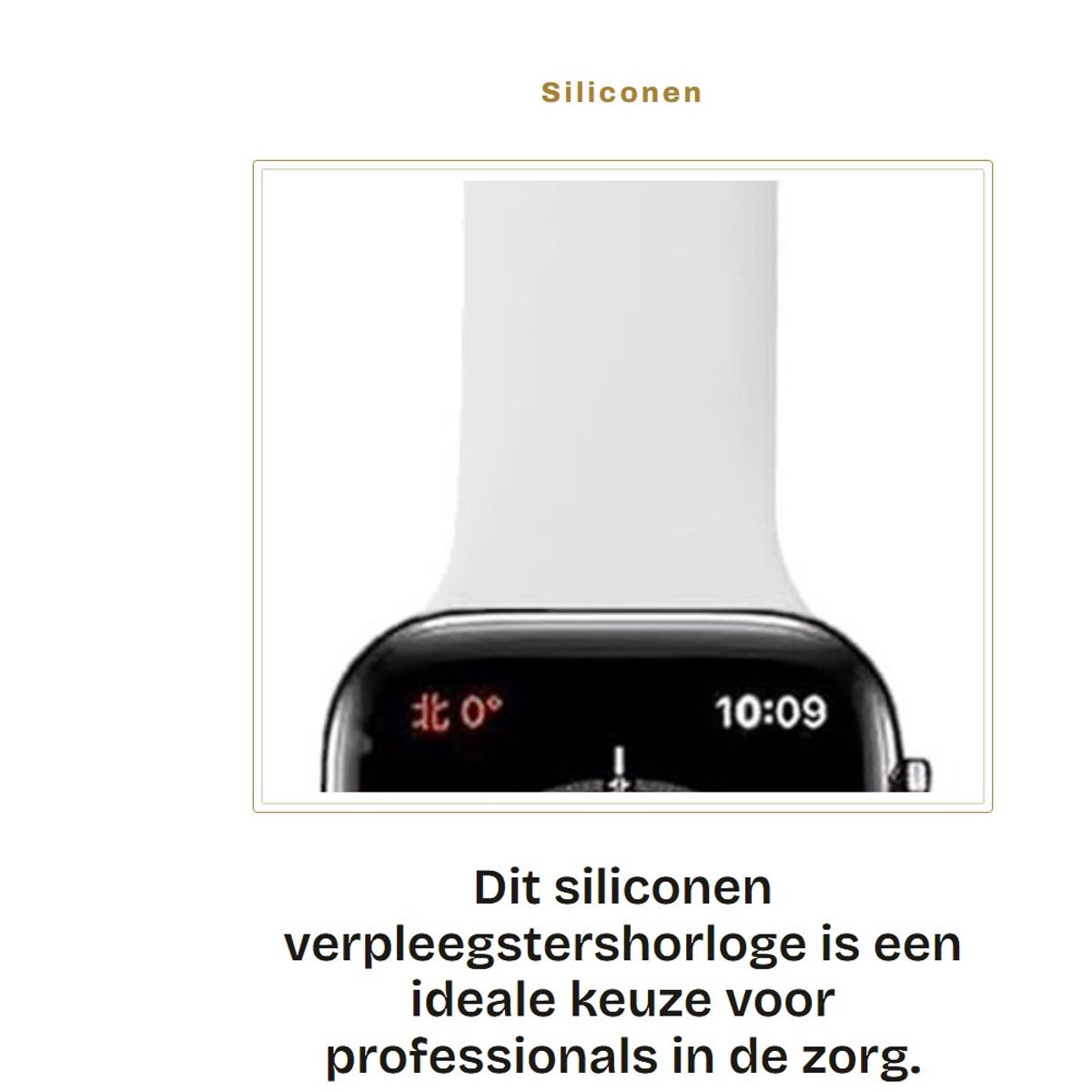 Inovra - Siliconen Verpleegstershorloge met Pin-sluiting voor Smartwatch