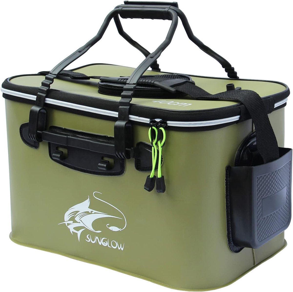 Vouwbare Visserijtas 23L/30L/38L, Multifunctionele Visemmer voor Levend Bait en Vissen, Ideaal voor Kamperen en Buitenactiviteiten, Duurzaam EVA Materiaal