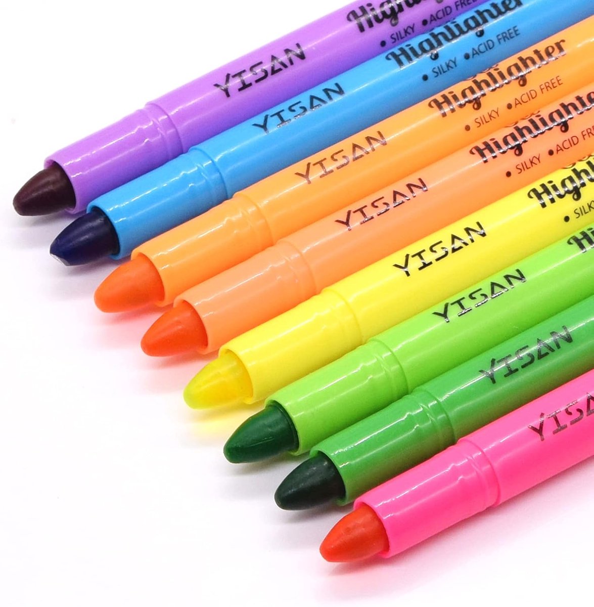 Thijox - YISAN Gel markeerstift - Bijbel markeerstift - Droge markeerstiften - Geen inktlekkage - 8 kleuren - Perfect voor studie en notities