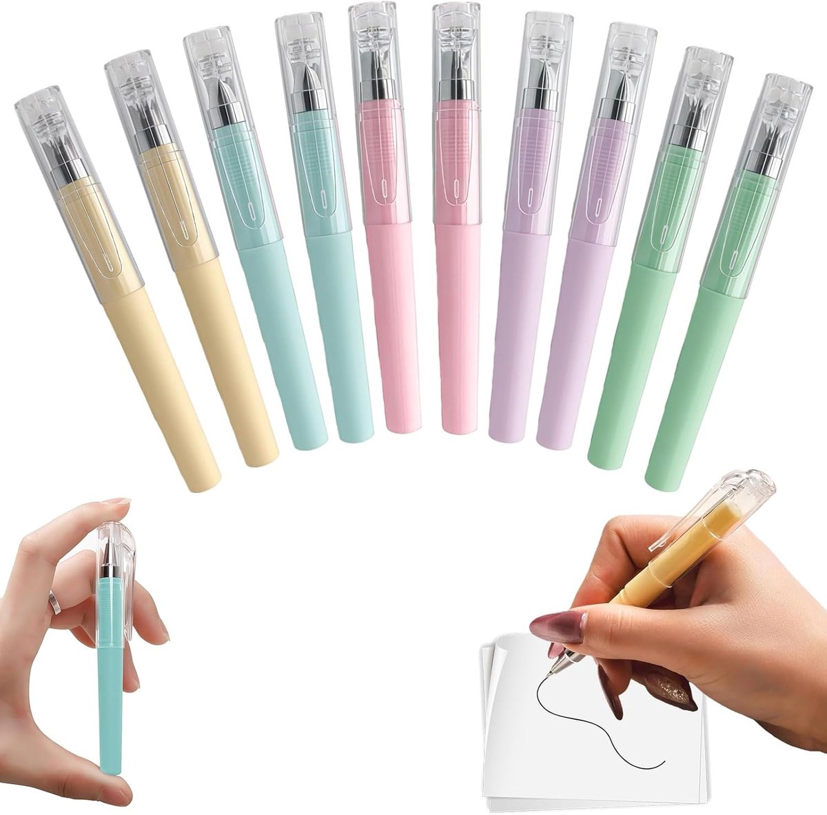 Mini gelpennen set 10 stuks zwart 0,5 mm mini zakpen korte pen macaronkleuren soepel schrijven voor pocketjournal - ShopVlot