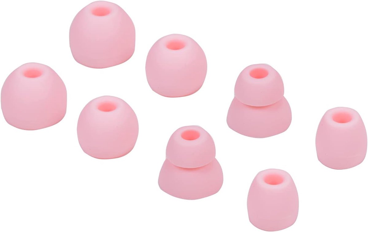 Thijox - Vervangende siliconen oordopjes set voor draadloze oortelefoon, 4 paar, roze, voor Powerbeats Pro - comfortabele oorkussens, geschikt voor sp