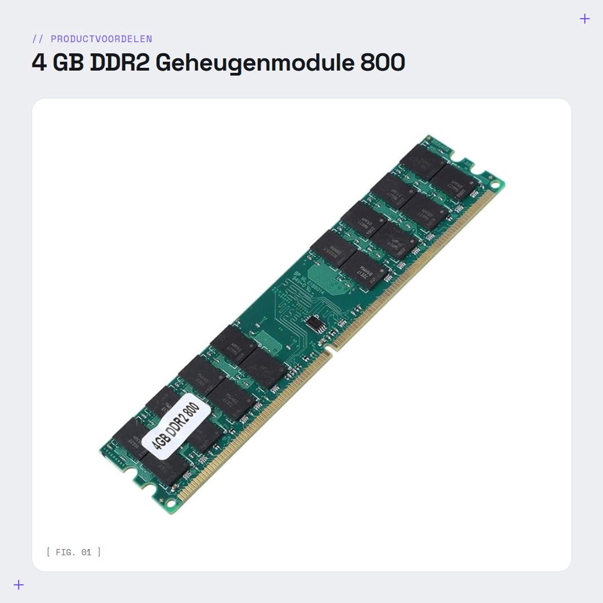 Dailygoods- DDR2 Geheugenmodule 4 GB 800 MHz - Desktop Geheugen - Snelle Gegevensoverdracht - 240PIN - PC2-6400 - Grote Capaciteit