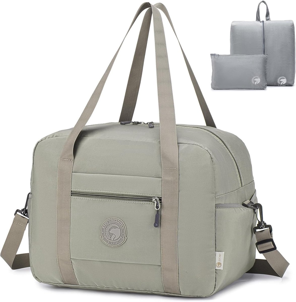 Reisweekendtas 40x30x25 cm - Opvouwbare Handbagage voor Vliegtuig, Sport en Toilettas - Waterdichte Travel Bag voor Mannen en Vrouwen