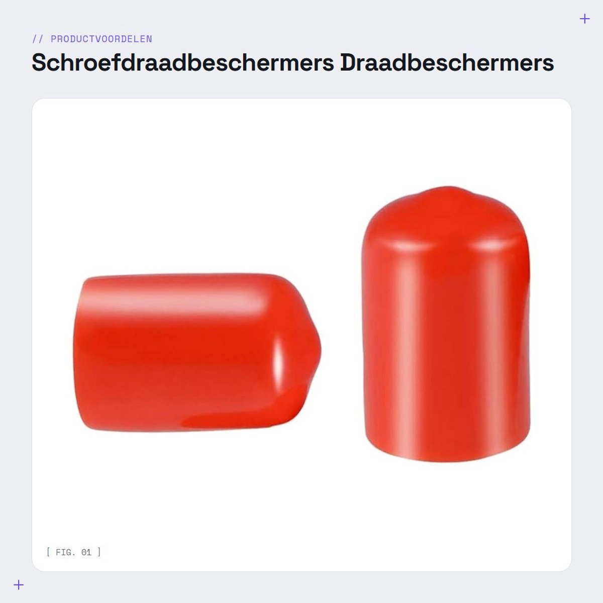 Dailygoods- Draadbeschermers Rood - PVC-Rubber - Flexibel - 20x12mm - 50 Stuks - Bescherming tegen schokken - Schroefkap