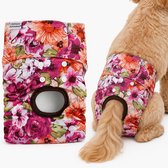 Château Animaux® Loopsheidbroekje Hond - M - Hondenluier - Bloemen - Wasbaar
