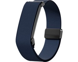 Stravo Nylon Bandje met Magnetische Sluiting – Traploos Verstelbaar – Geschikt voor Fitbit Air – Ademend Sport Horlogebandje – Donkerblauw