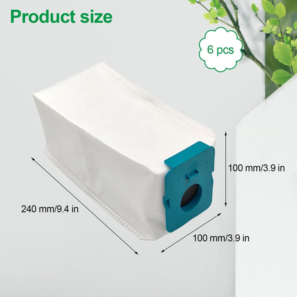 Dailygoods- Stofzuigerzakken 6 Stuks - Vliesstof - Zelfverzegelend - Voor Samsung VCA-ADB95 - Stoffilterzak - Eenvoudige Installatie - Stofzak