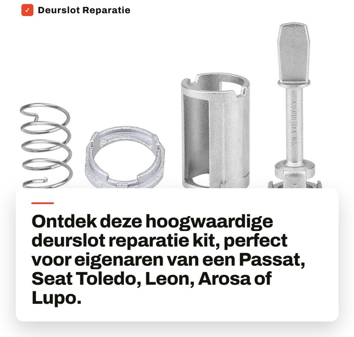 Dailygoods- Deurslot Reparatieset - Metalen Links/Rechts - Geschikt voor SEAT/TOLEDO/LEON/AROSA/LUPO - 100% Gloednieuw - Uitstekende Prestaties - Directe Vervangingsonderdelen - Slotreparatieset